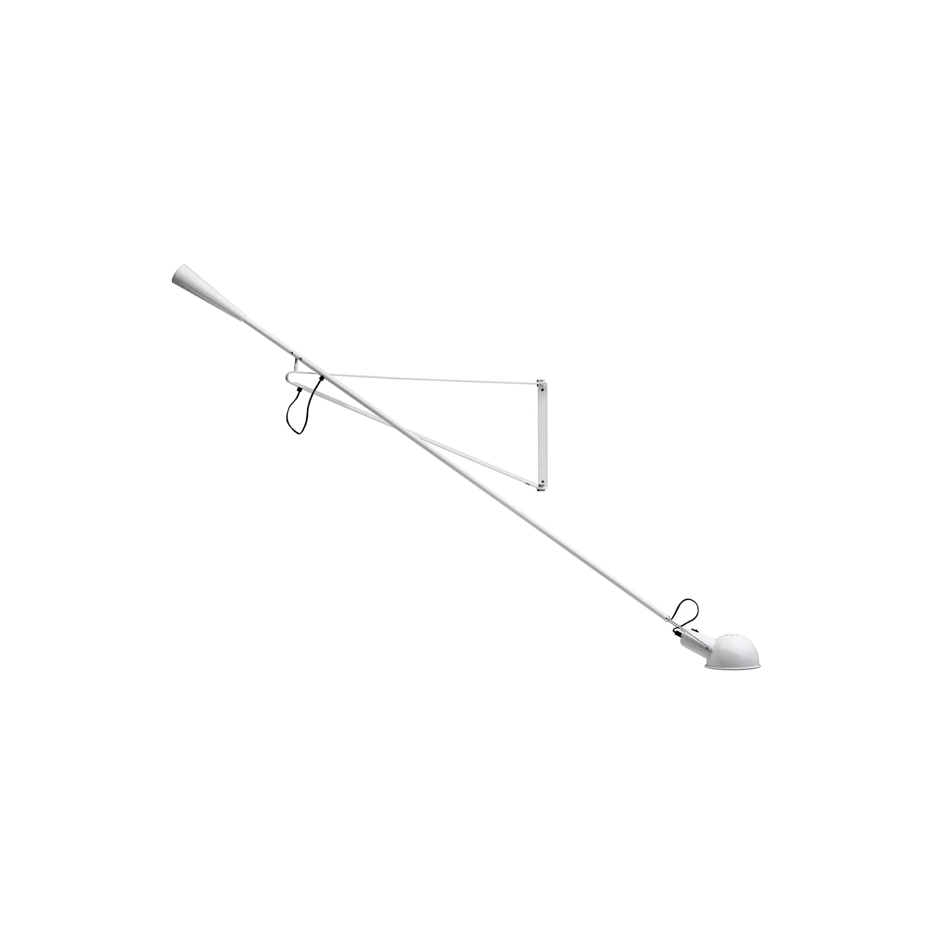 Flos 265 hvit vegglampe med lyspære