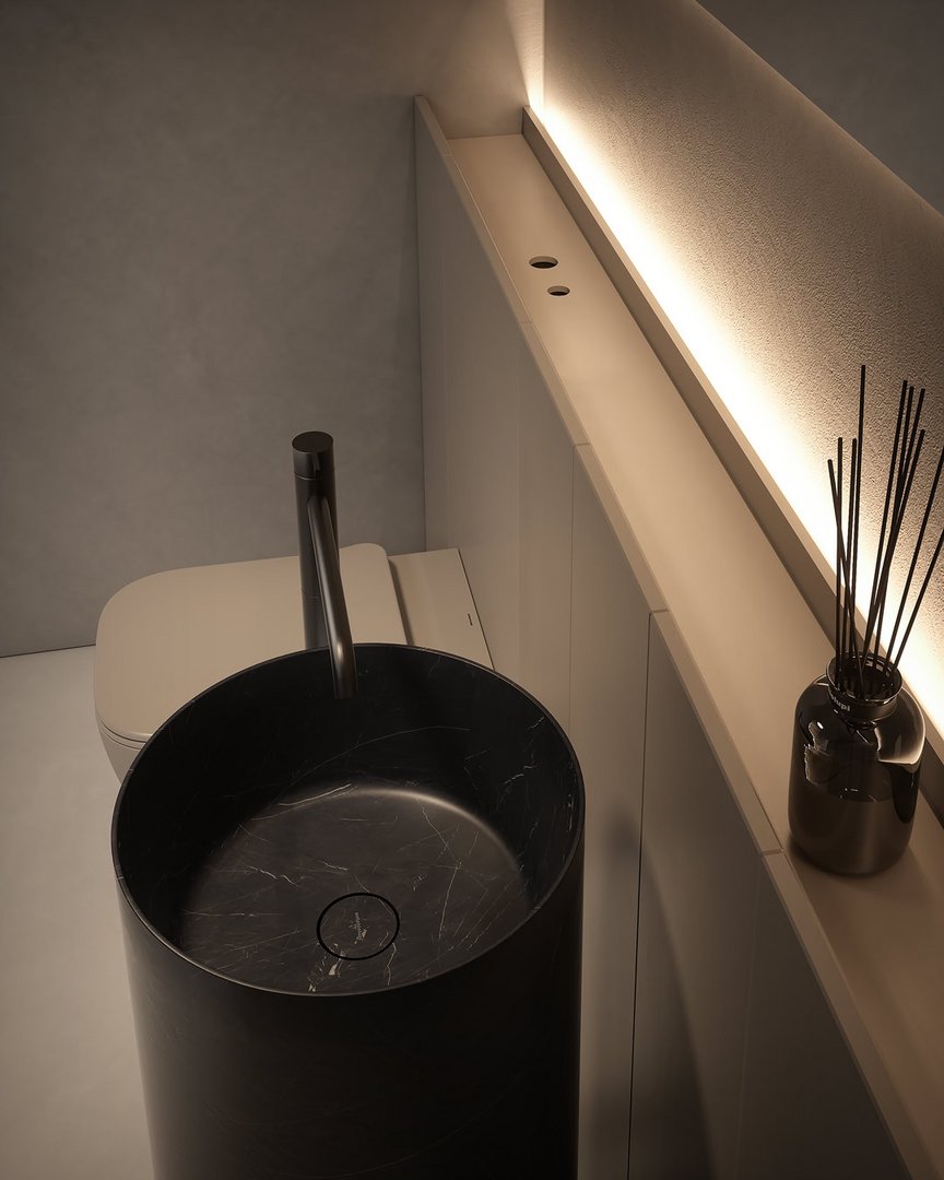 sort marmor servant italiensk design fra Antonio Lupi