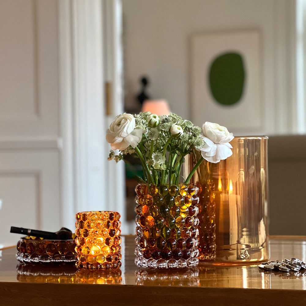 Hurricane Boule Amber Lyslykt