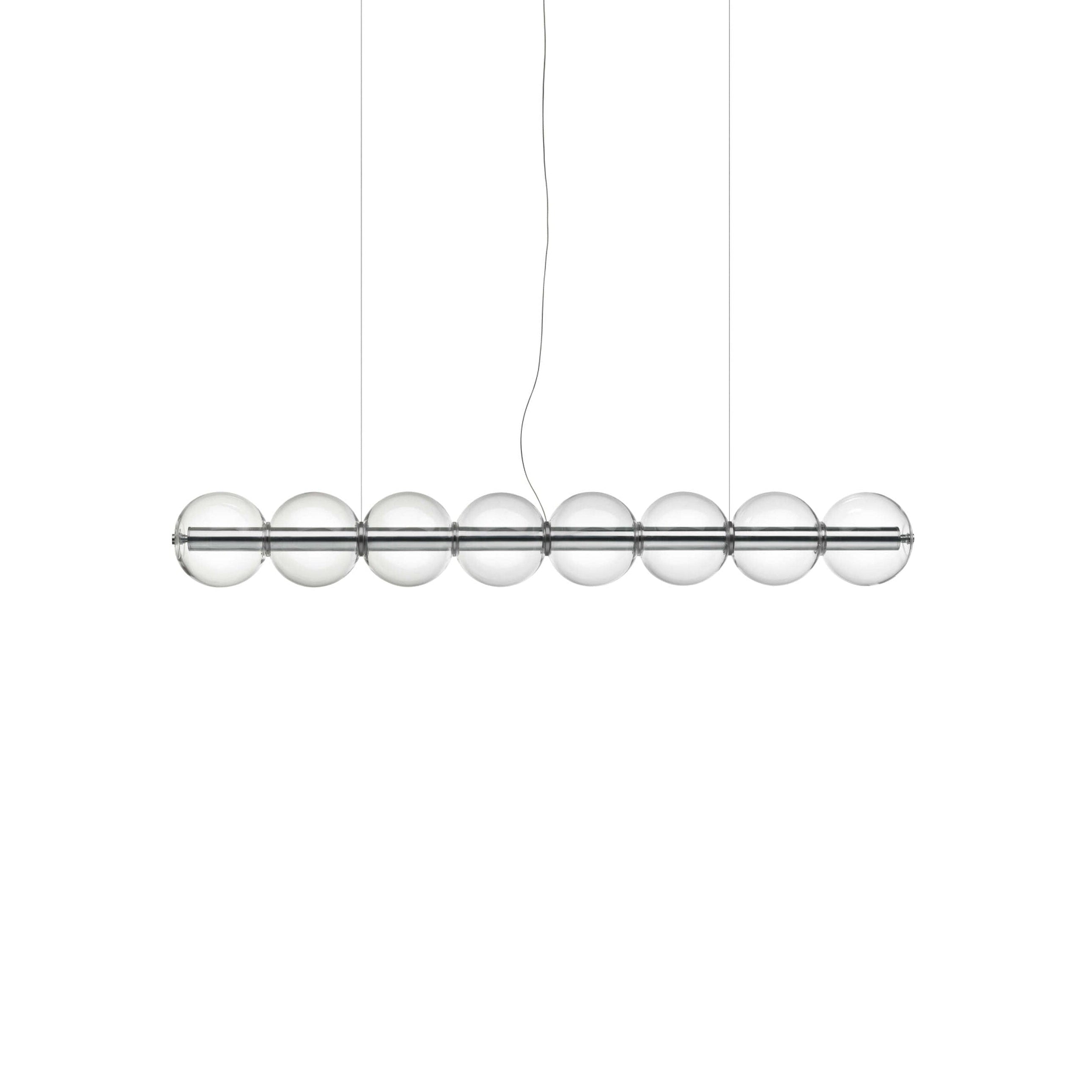 Flos Nyhet, Luce Sferica taklampe. Glasskuler på rør med dimbart LED lys.