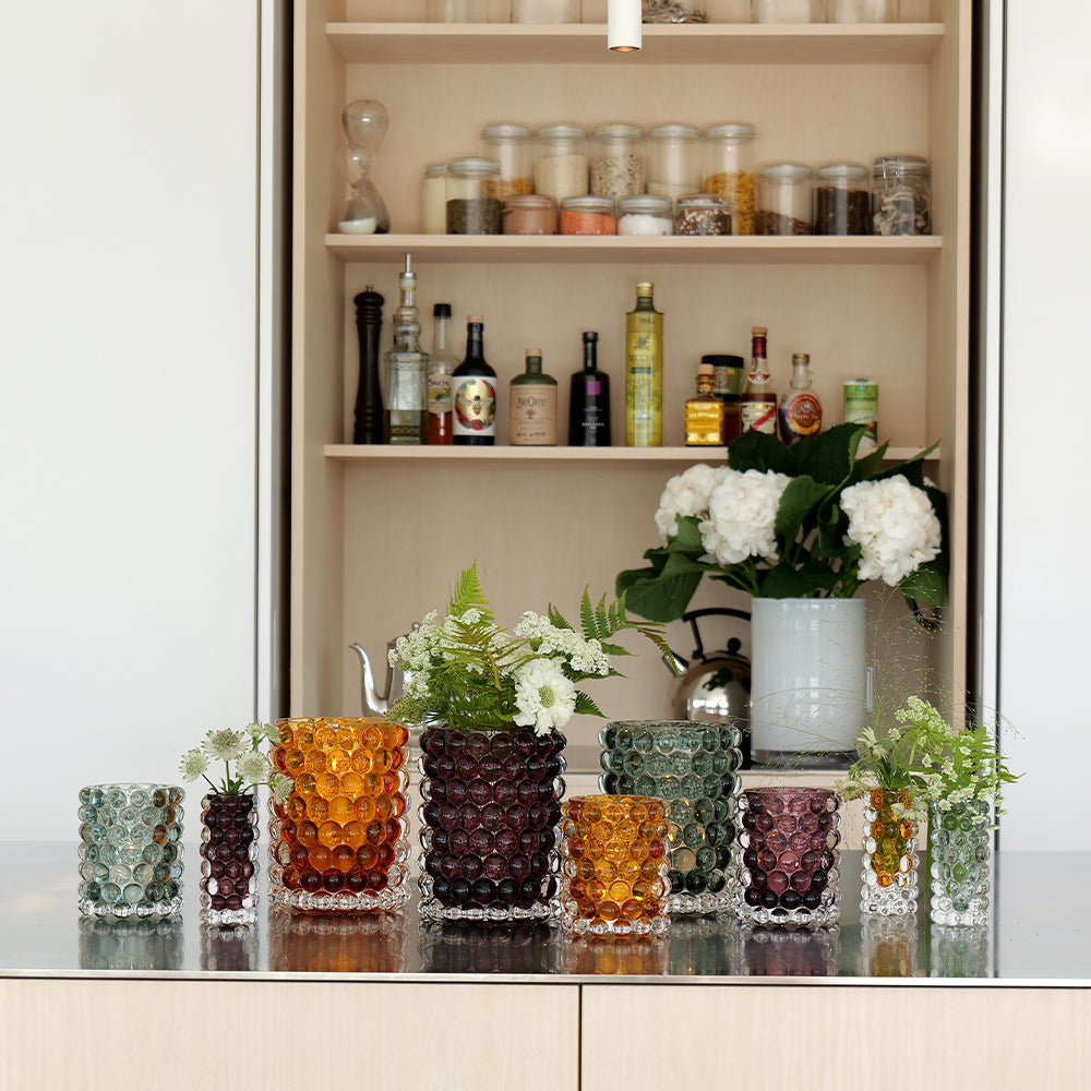 Hurricane Boule Amber Lyslykt