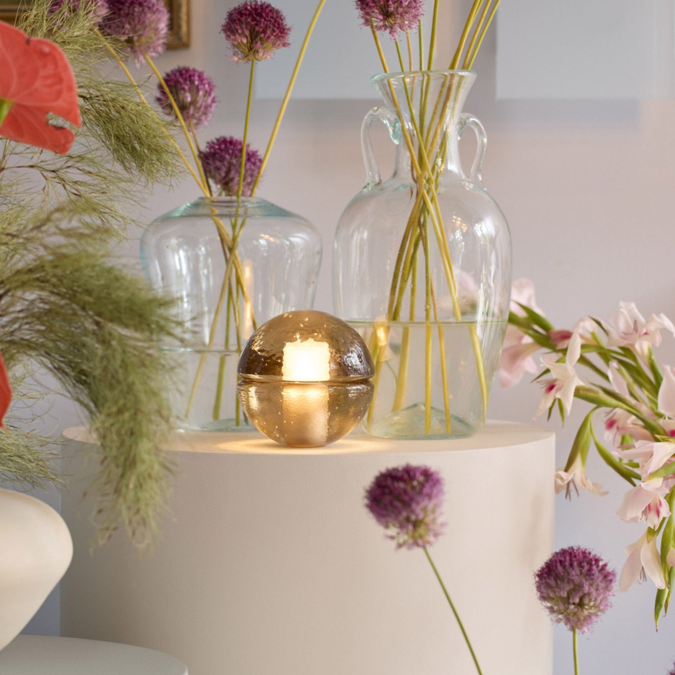 Bocci portable bærbar lampe i sepia farge