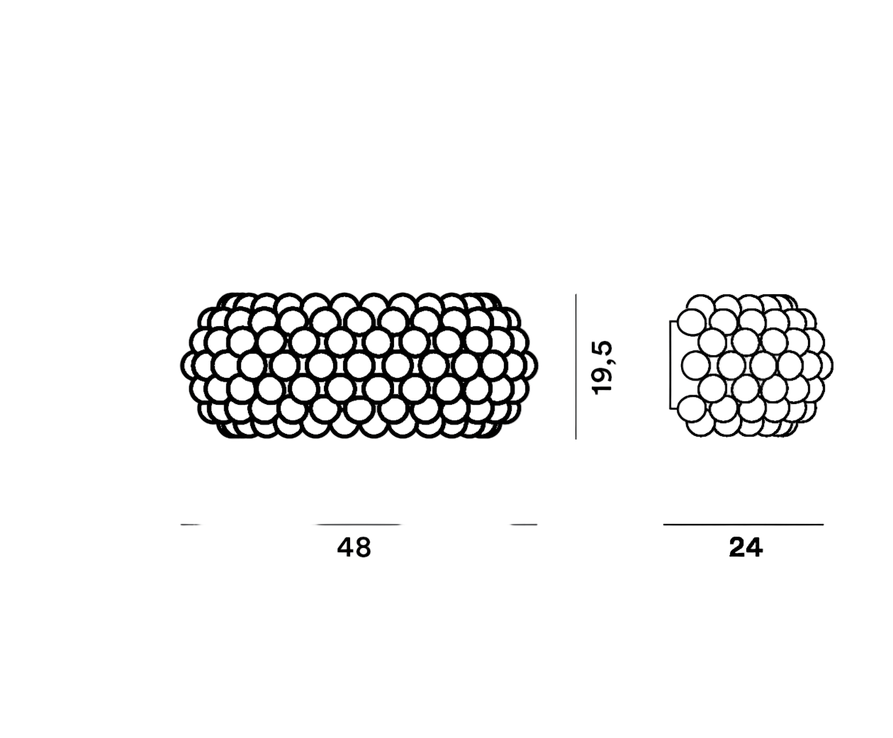 Caboche Plus Media Vegglampe