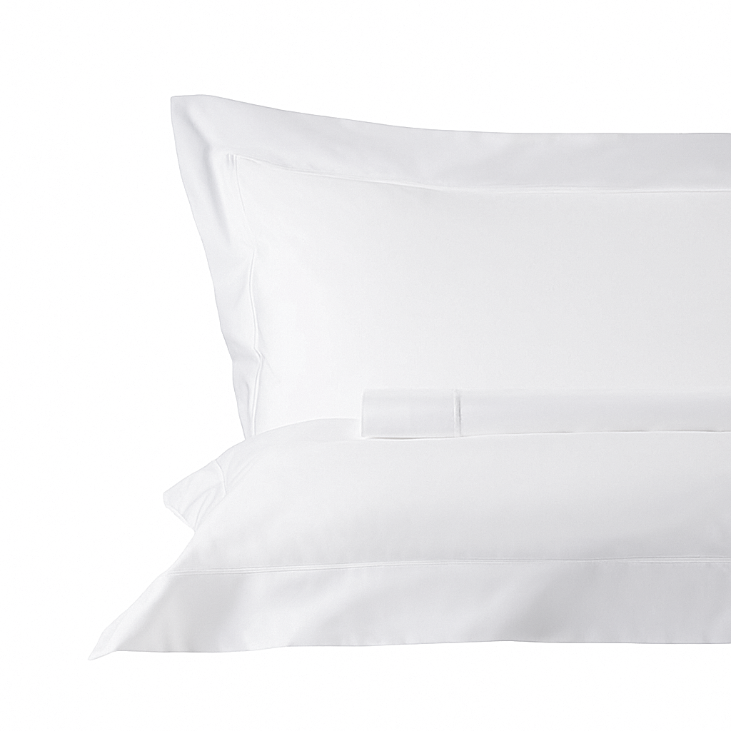 Rivolta Carmignani Deluxe hvitt sengetøy i percale, luksuriøst og mykt, elegant design for high-end soverom