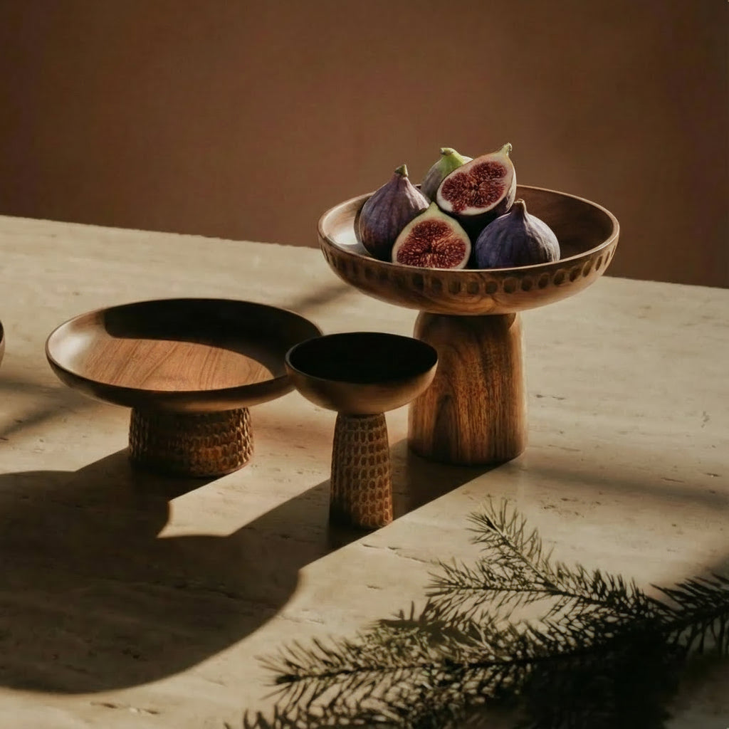 Zanat Nera Bowls, Skåler i utskjært valnøtt tre