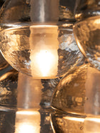 Bocci 14 Geometric nærbilde av lampe i klart glass med led lys 