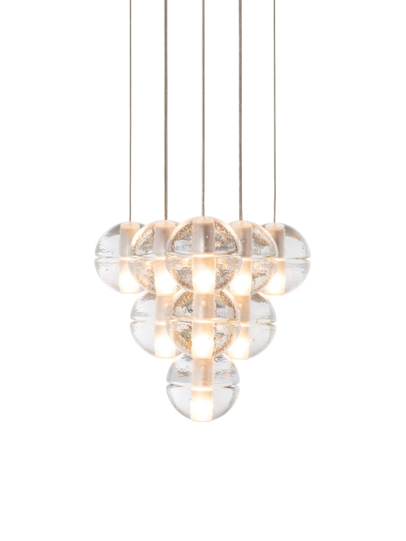 Bocci 14.10 Geometric taklampe i klart glass 