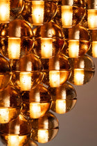 Bocci 14 Geometric taklampe i sepia rosa glass med lys 