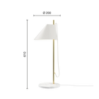 Yuh Hvit/Messing Bordlampe - Utstillingsmodell
