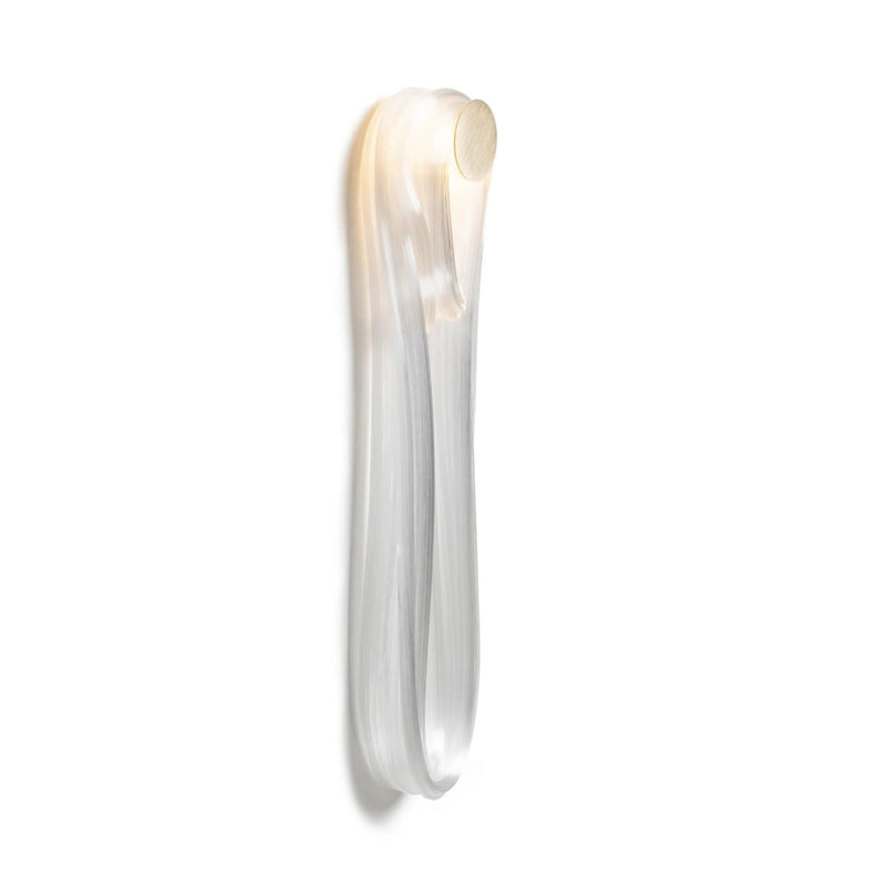 Bocci 87 vegglampe i strukket glass med messing