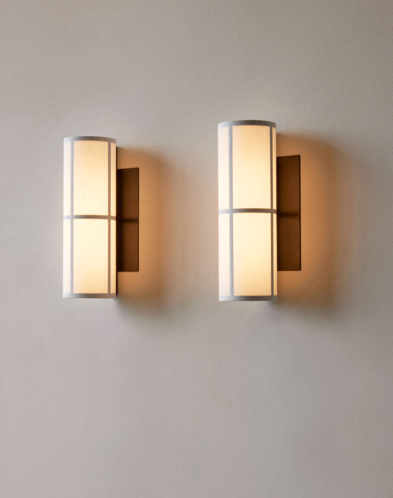 Vegglampe fra danske Audo Copenhagen, Hashira Wall Lamp i lin
