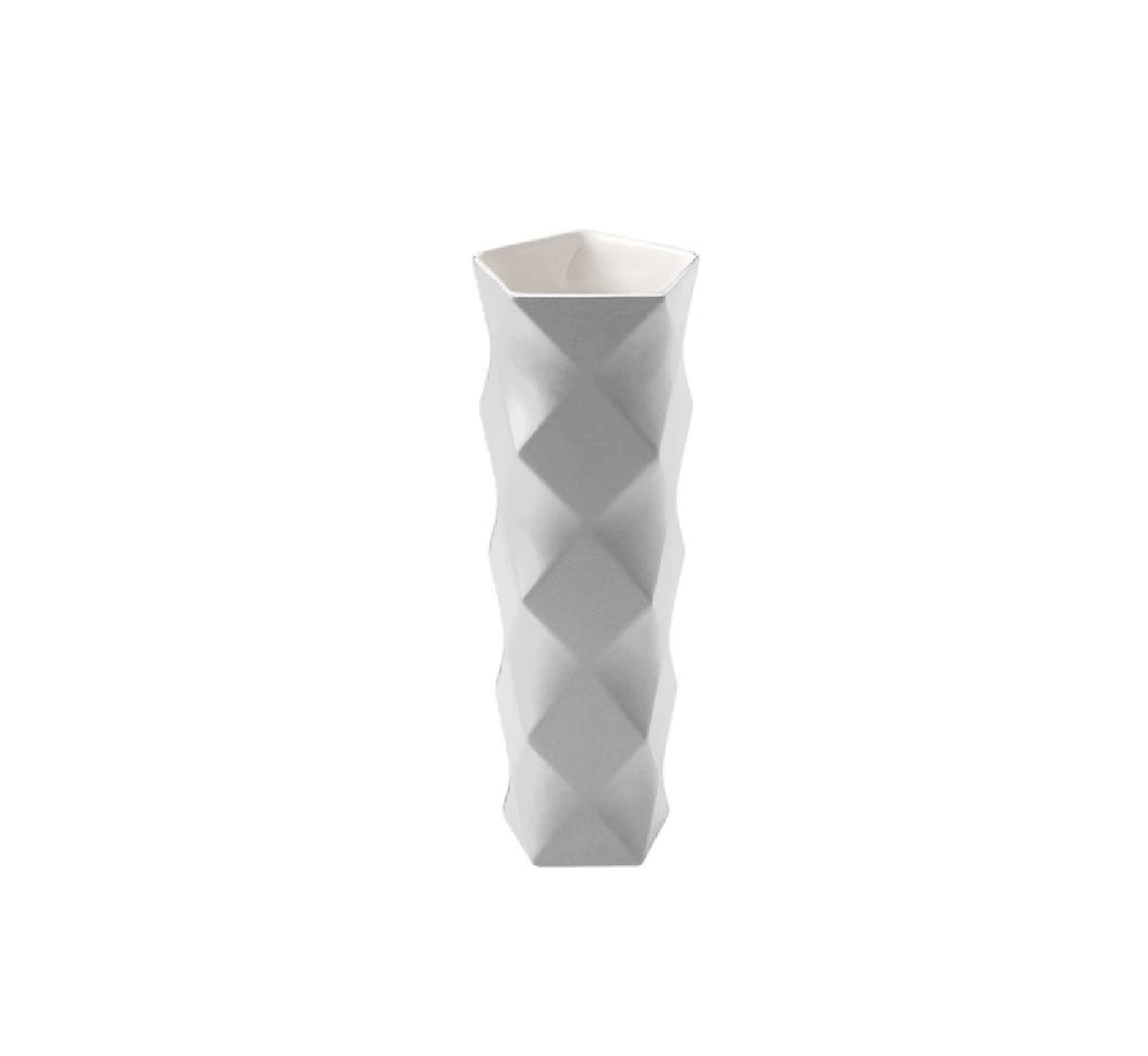 høy hvit design vase fra italienske B&B italia