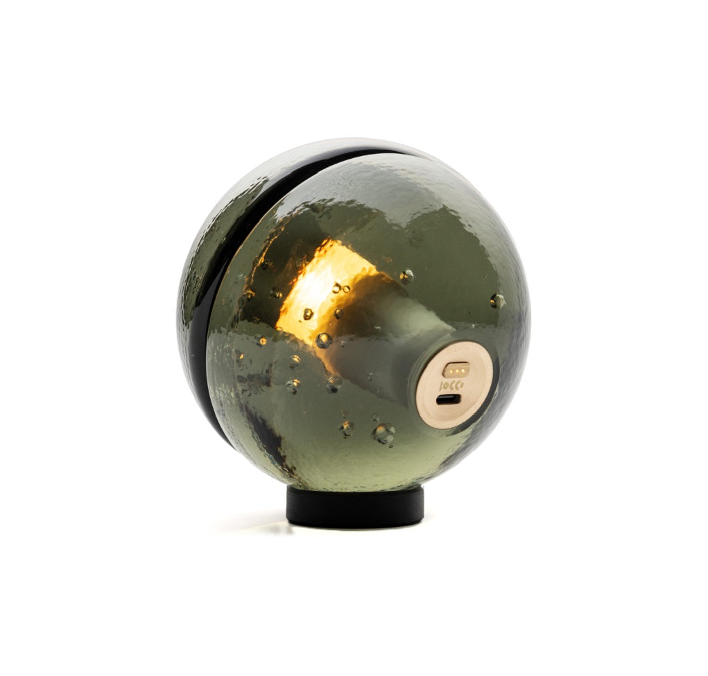 Grey portable table lamp from Bocci