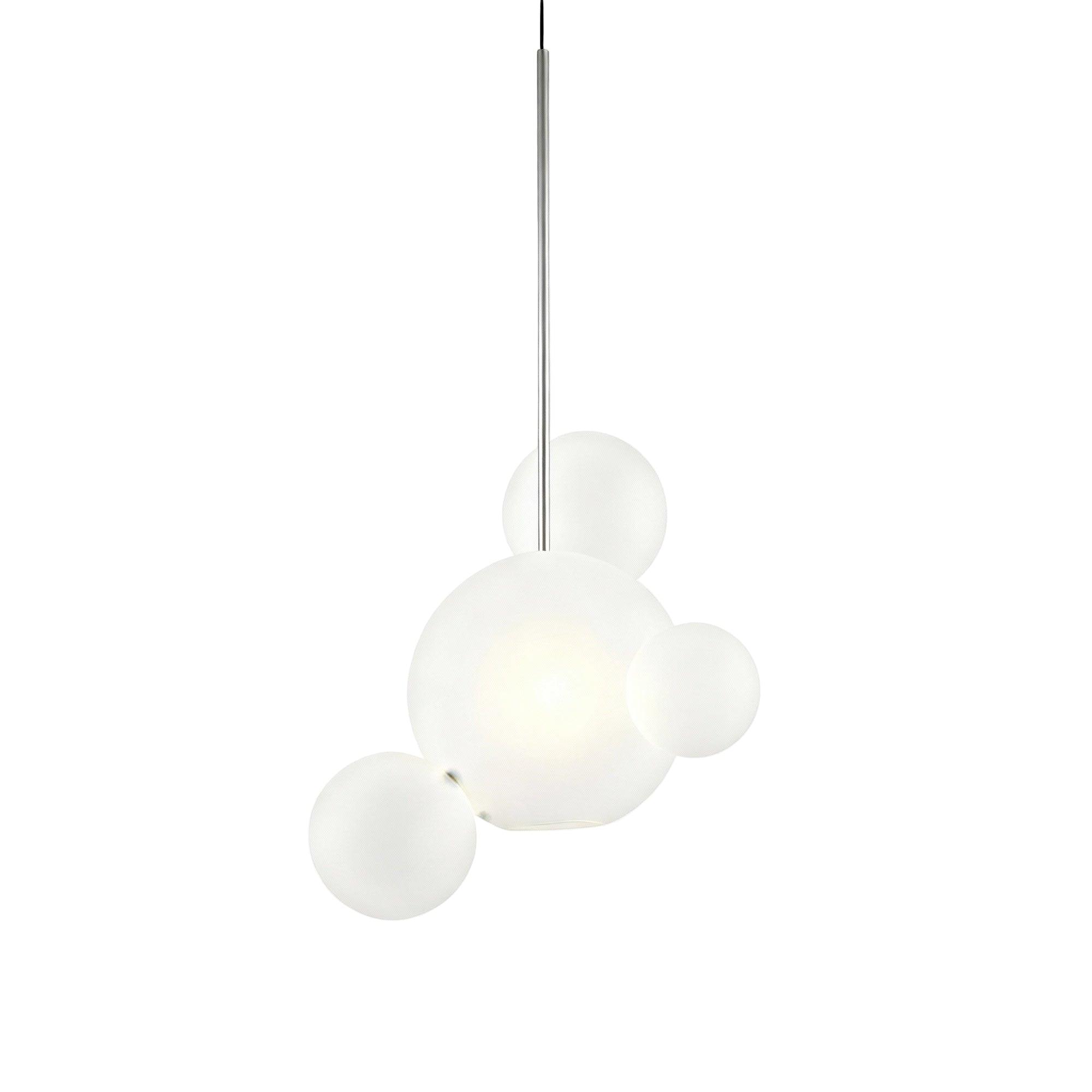 Giopato & Coombes Bolle 04 Pendant brushed nickel, pendel i børstet nikkel og frostet glass 