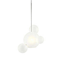 Giopato & Coombes Bolle 04 Pendant brushed nickel, pendel i børstet nikkel og frostet glass 