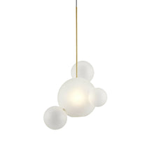 Giopato & Coombes Bolle 04 Frosted Brushed Brass, taklampe i børstet messing med frostet glass 