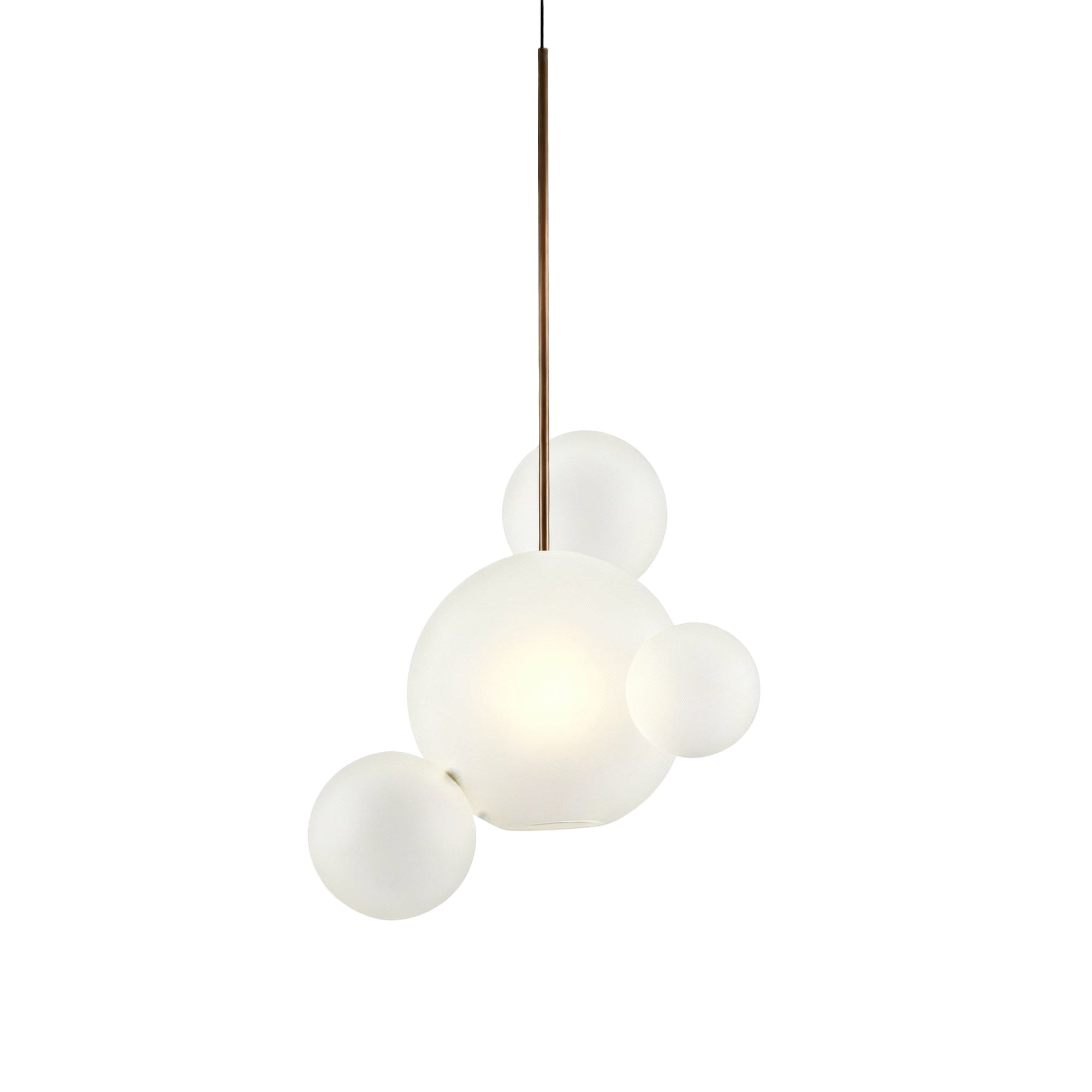 Giopato & Coombes  Bolle 04 Frosted Pendant in Brushed Bronze, pendel i børstet bronse med frostet glass 