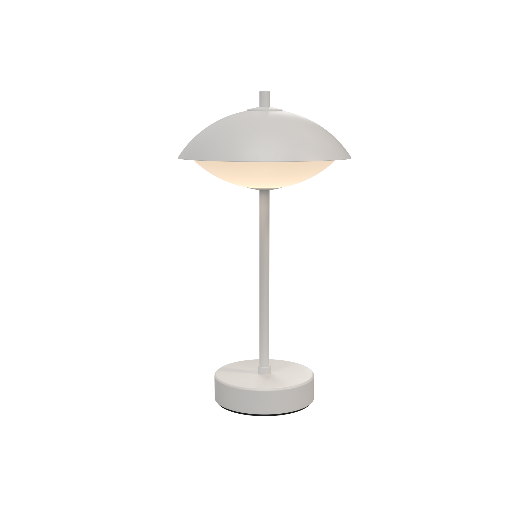 Oppladbar bordlampe hvit