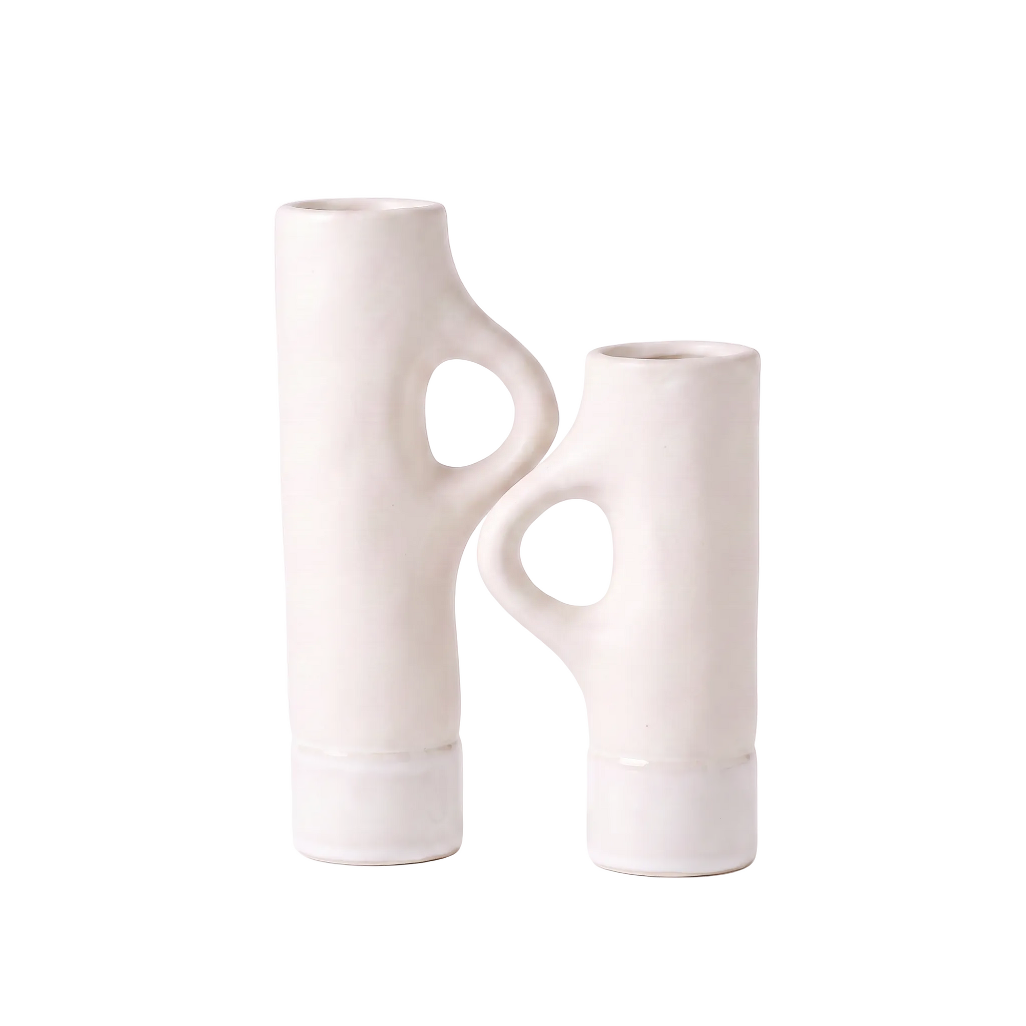 LYS 2pk Lysestaker Hvit