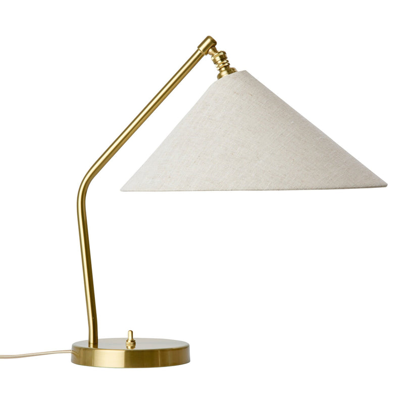 bordlampe med canvas skjerm fra gubi