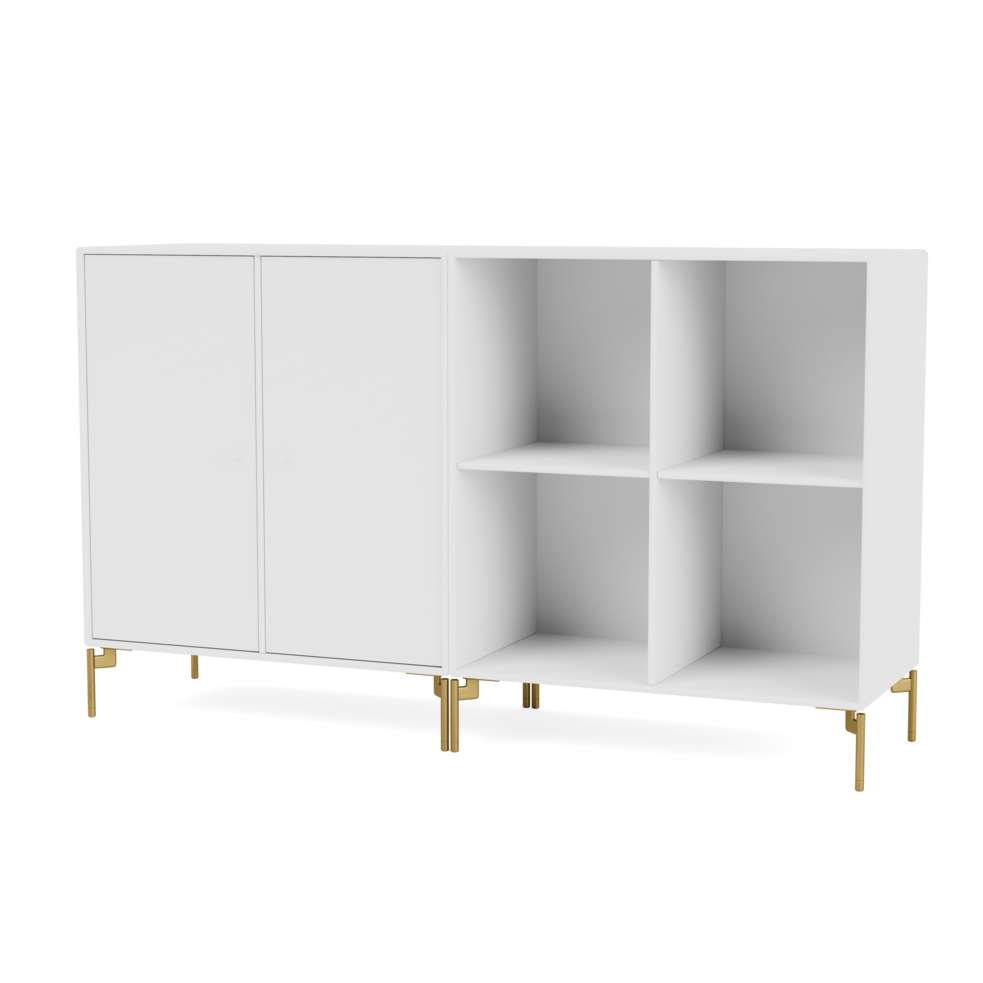 Montana Pair sideboard i fargen New White med ben i messing - stilrent skap fra Montana
