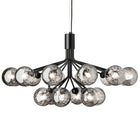 Nuura Apiales 18 sort lysekrone design med optiske glass 