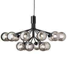 Nuura Apiales 18 sort lysekrone design med optiske glass 