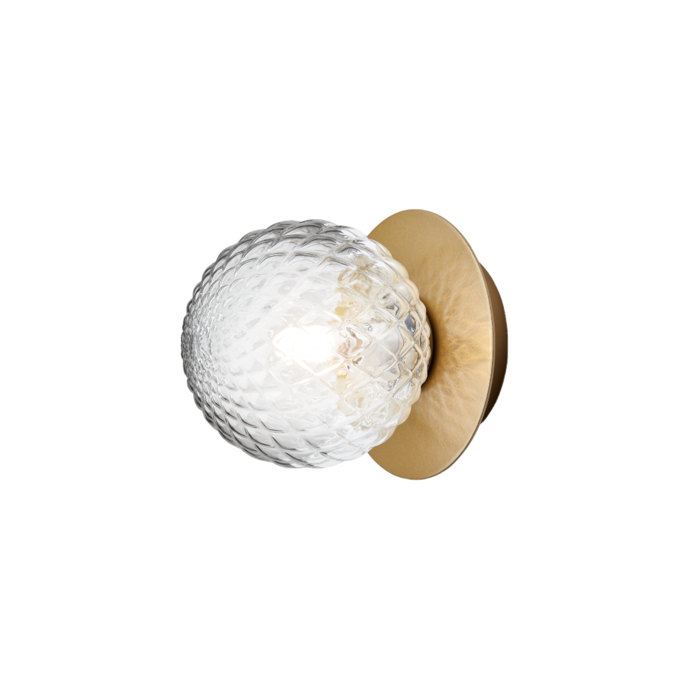 Nuura Liila 1 Small Vegglampe i messing med optisk glass