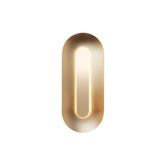 Nuura Sasi Large vegglampe i messing