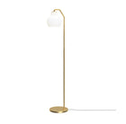 Louis Poulsen VL Ring Crown Gulvlampe i messing med opalglass