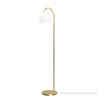 Louis Poulsen VL Ring Crown Gulvlampe i messing med opalglass