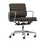 Soft Pad EA 217 kontorstol fra Vitra med kromramme og skinn