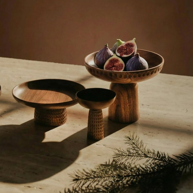 Zanat Nera Bowls, Skåler i utskjært valnøtt tre