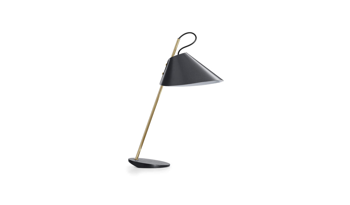 Base Ghisa bordlampe med stamme i messing fra Azucena