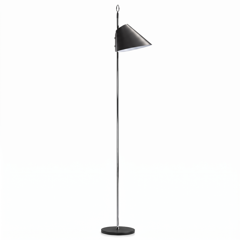 Monachella gulvlampe med flyttbar metallgrå skjerm fra Azucena