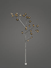 Bocci 16.25 Tree Utelampe, 16 25 Tree Grey i mørkt miljø