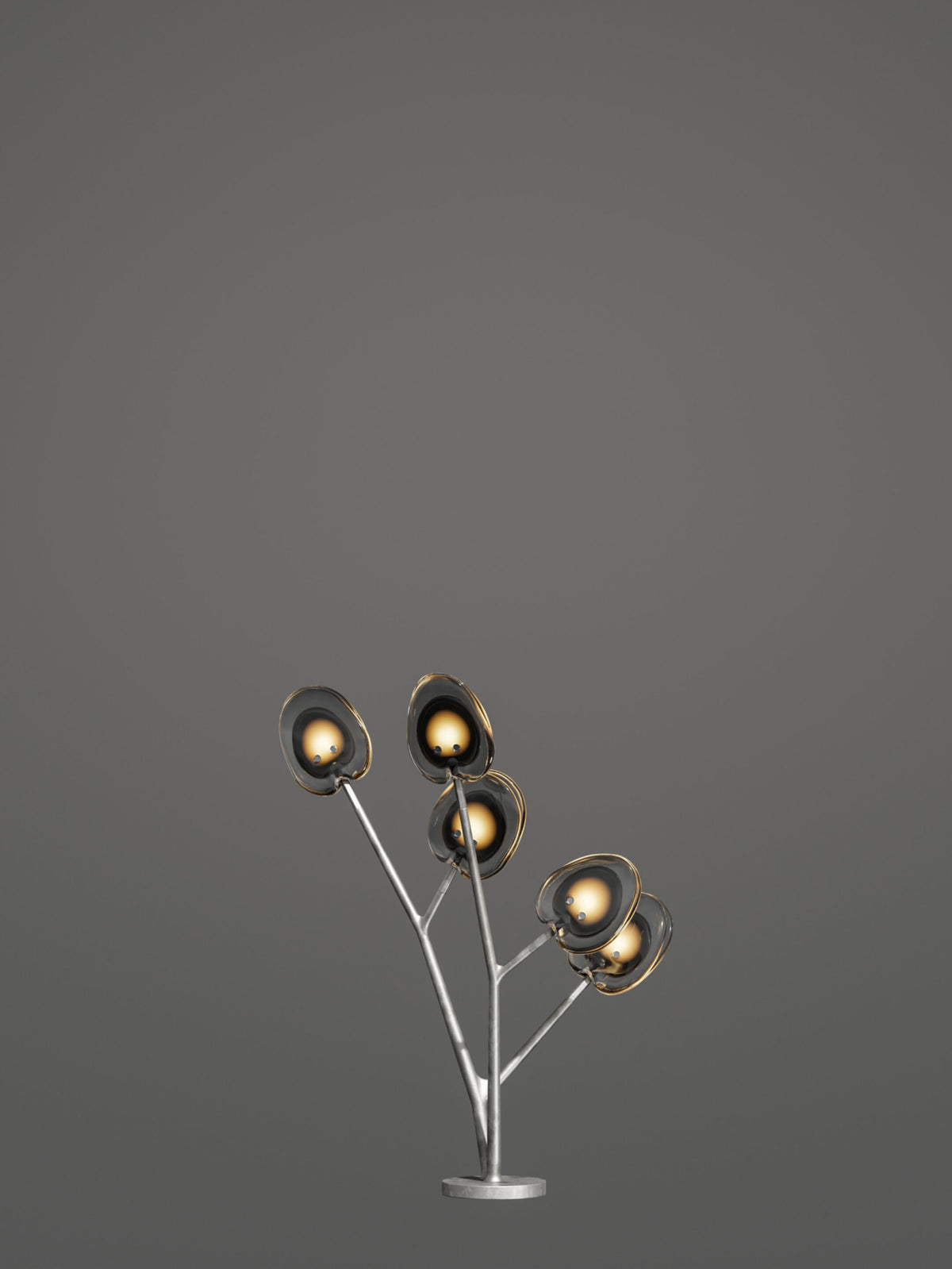 Bocci 16.5 Tree Utelampe, 16 5 Tree Grey i mørkt miljø