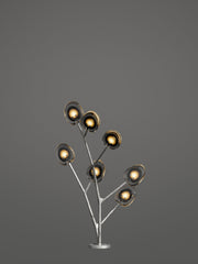 Bocci 16.7 Tree Utelampe, 16 7 Tree Grey i mørkt miljø