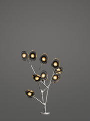 Bocci 16.9 Tree Utelampe, 16 9 Tree Grey i mørkt miljø