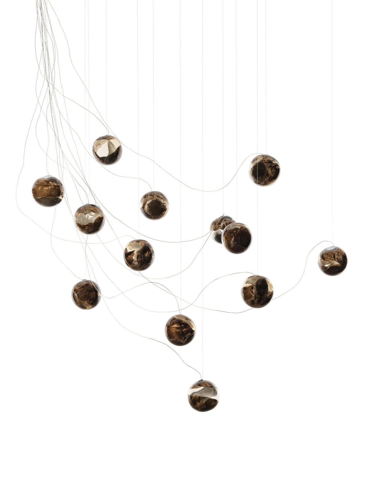 Bocci 93.13 Sculptural Cable Pendel, 93 13 Sculptural Cable Nikkel slukket
