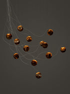 Bocci 93.13 Sculptural Cable Pendel, 93 13 Sculptural Cable Nikkel i mørkt miljø
