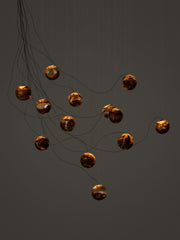 Bocci 93.13 Sculptural Cable Pendel, 93 13 Sculptural Cable Sort i mørkt miljø