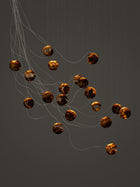 Bocci 93.19 Sculptural Cable Pendel, 93 19 Sculptural Cable Nikkel i mørkt miljø