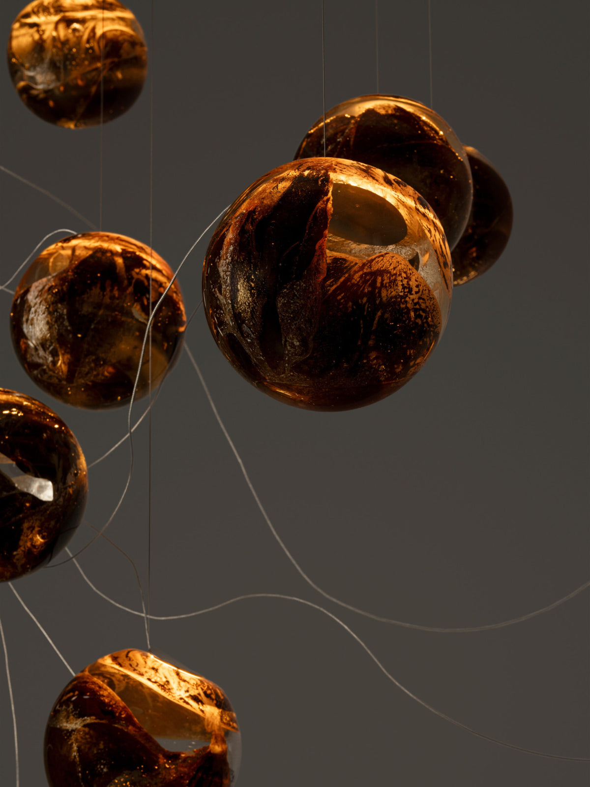 Bocci 93.19 Sculptural Cable Pendel, 93 19 Sculptural Cable Nikkel Detail
