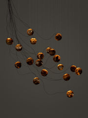 Bocci 93.19 Sculptural Cable Pendel, 93 19 Sculptural Cable Sort i mørkt miljø