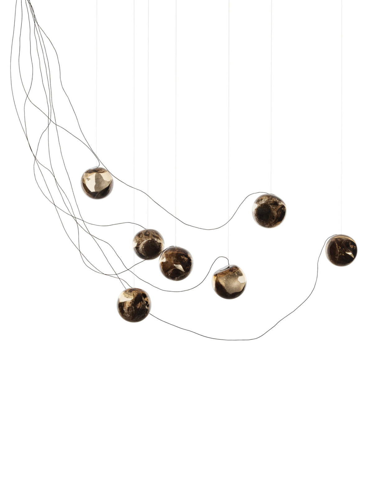 Bocci 93.7 Sculptural Cable Pendel, 93 7 Sculptural Cable Sort slukket