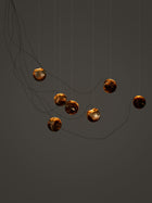 Bocci 93.7 Sculptural Cable Pendel, 93 7 Sculptural Cable Sort i mørkt miljø