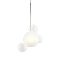 Giopato & Coombes Bolle 04 Pendant in Blacked Brass, takpendel med formørket messing og frostet glass 