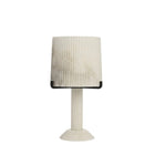 Acropolis bordlampe fra CTO Lighting med håndhugget alabast og detaljer i sort stål