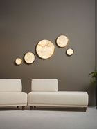 Anvers taklampe og vegglampe fra CTO Lighting med rund alabastskive i metallramme
